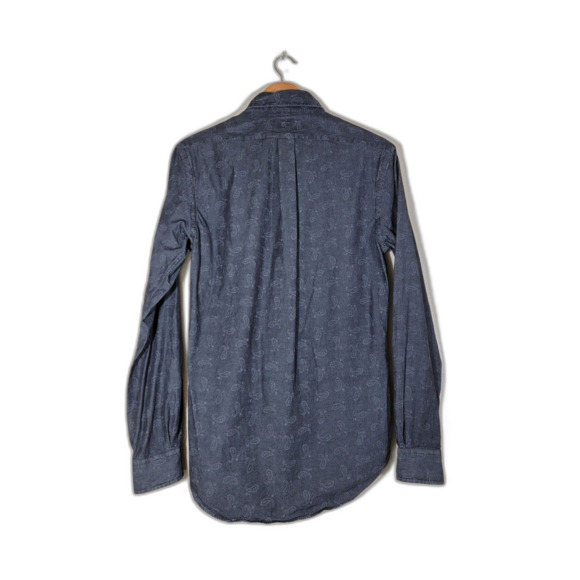 Ralph Lauren Slim Fit Paisley Grey Long Sleeve Men's Shirt - Small - Picture 2 of 8